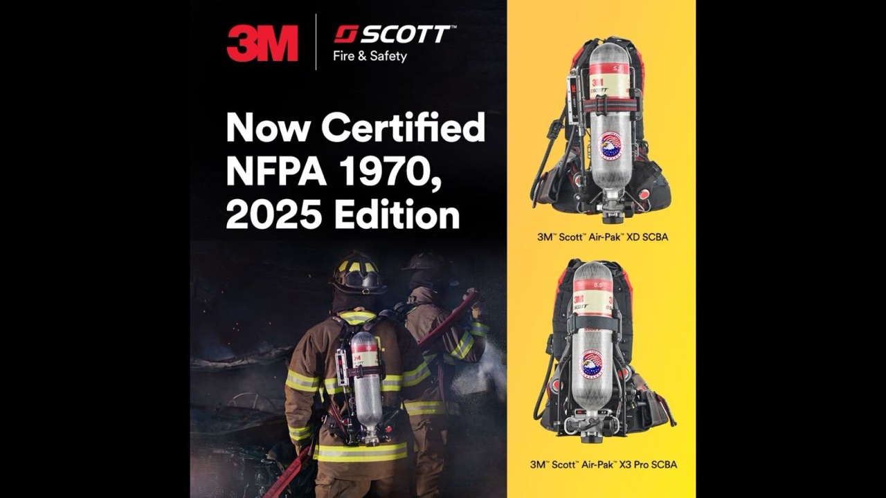 3M Scott Air-Pak XD and X3 Pro SCBA certified to NFPA 1970