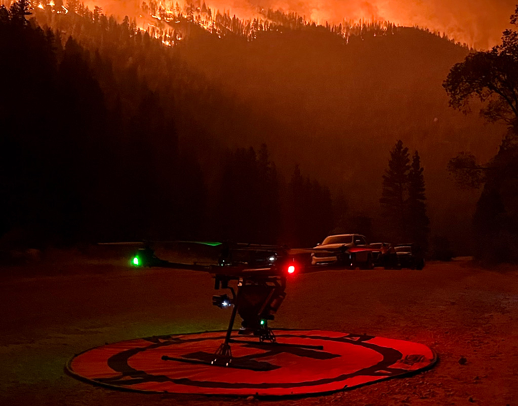 US Forest Service aerial ignition drone deployed for prescribed fire operations