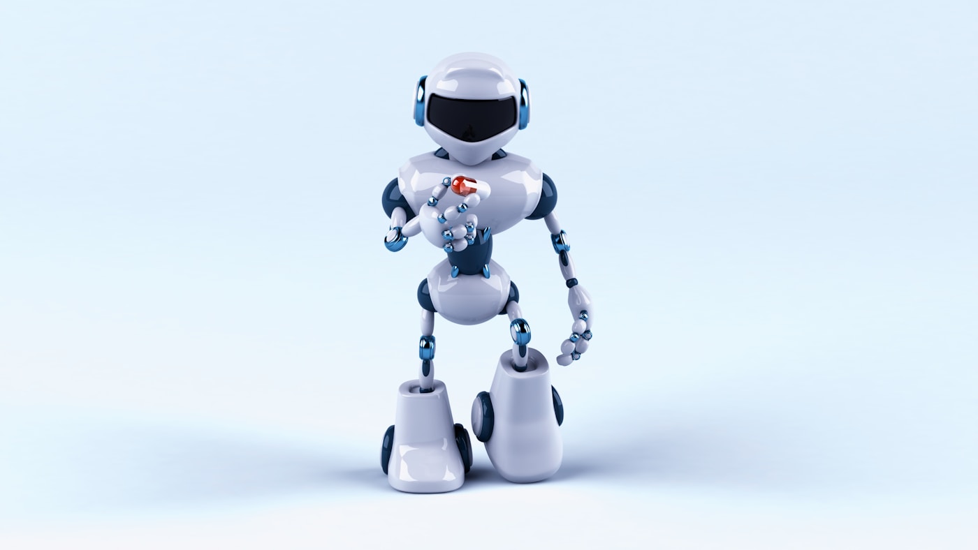 Bipedal humanoid firefighting robot at an indoor robotics exhibition demonstrating fire suppression